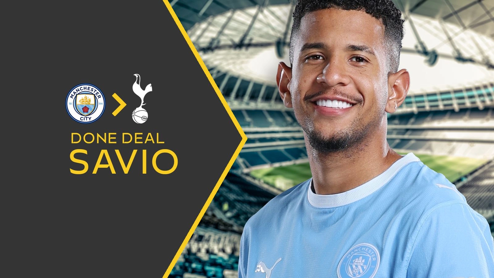 Tottenham Secure Savio From Manchester City in Record £85m Deal